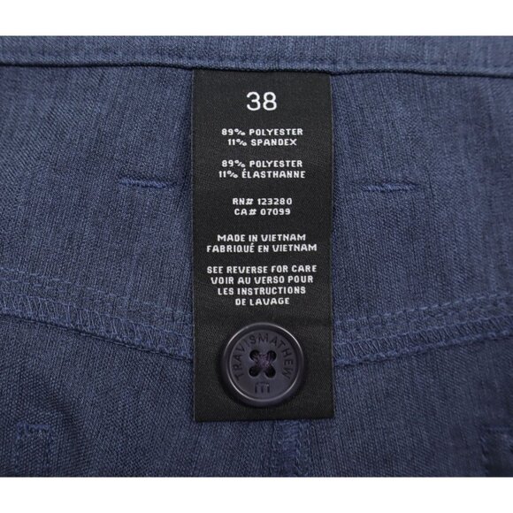 Travis Mathew Men's Golf Pants Flat Front Straight Leg Navy 38X33 - Picture 8 of 9